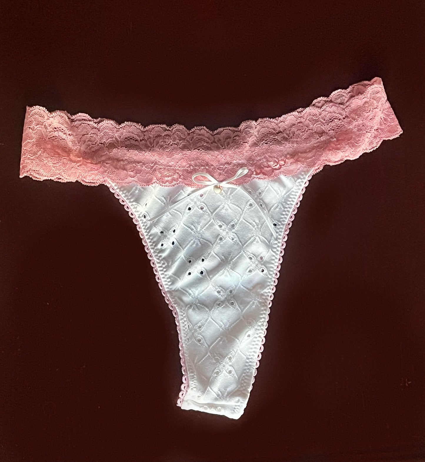 White Broderie - Elsie Thong